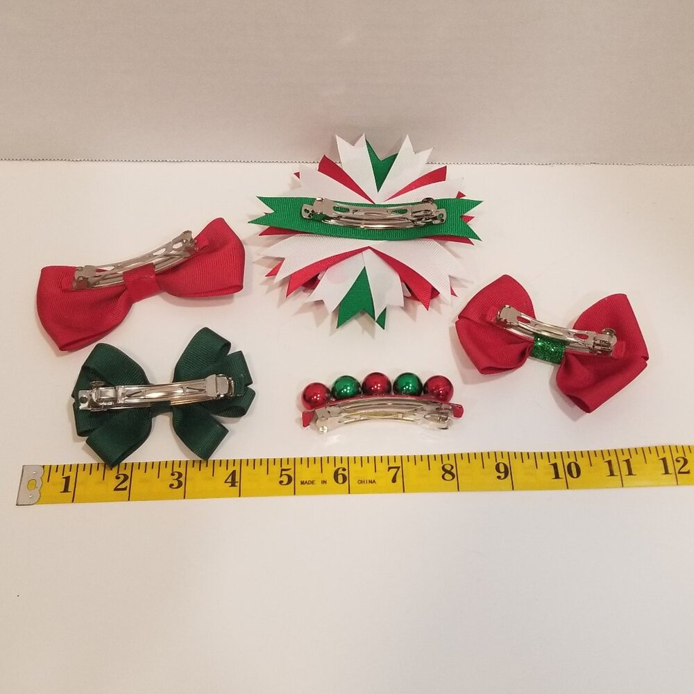 Girls' Custom Hairbows, Lot of 5 - Picture 5 of 12